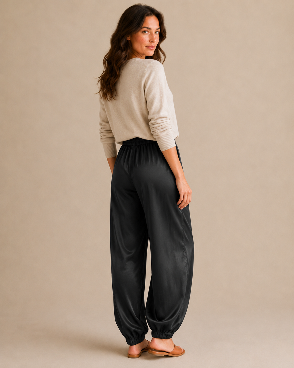 Pleated Balloon Trouser - Black view [[c:black]]
