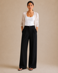 High-Waist Wide-Leg Trouser - Black front [[c:black]]