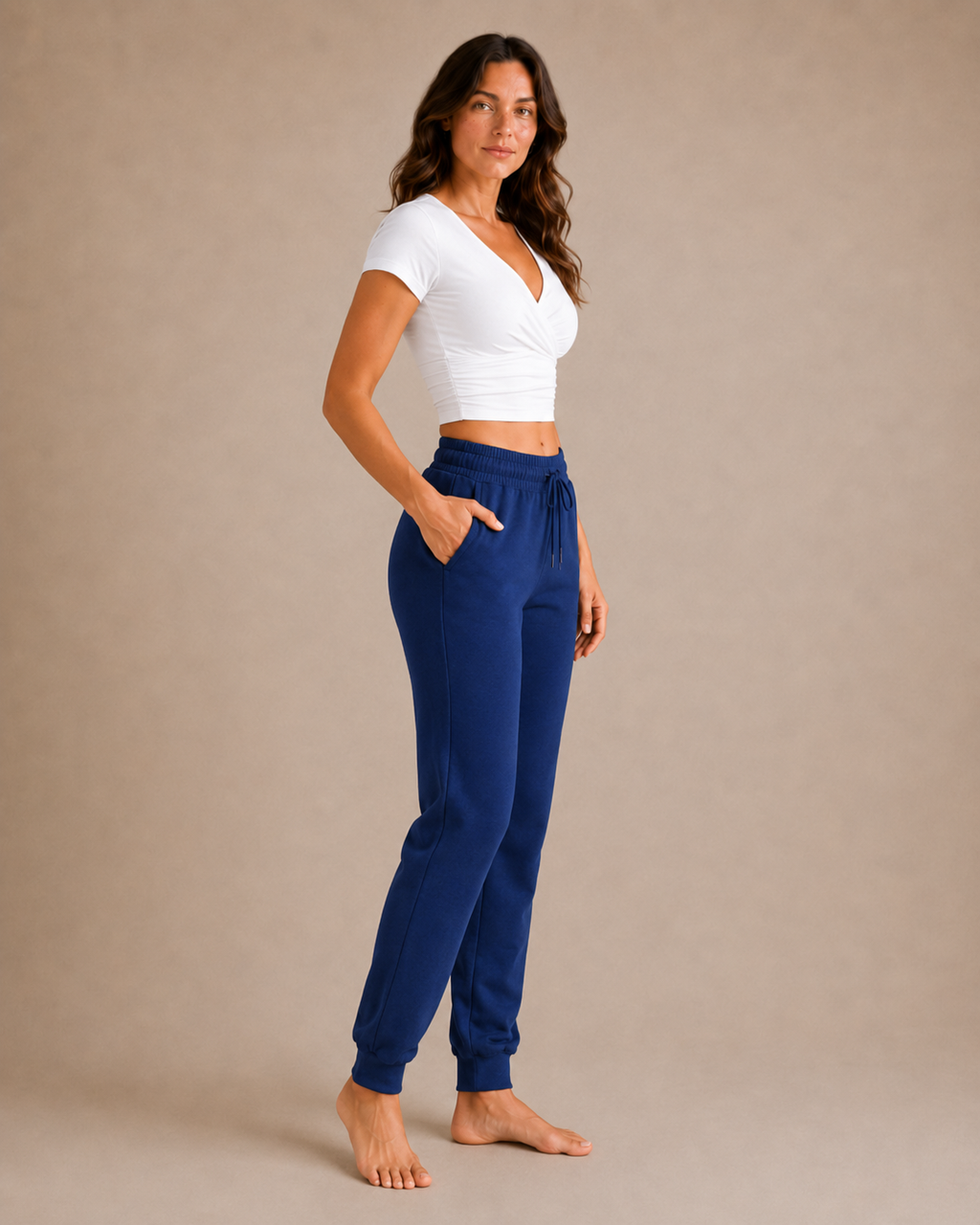Wrap-Front Crop Tee - White view [[c:white]]